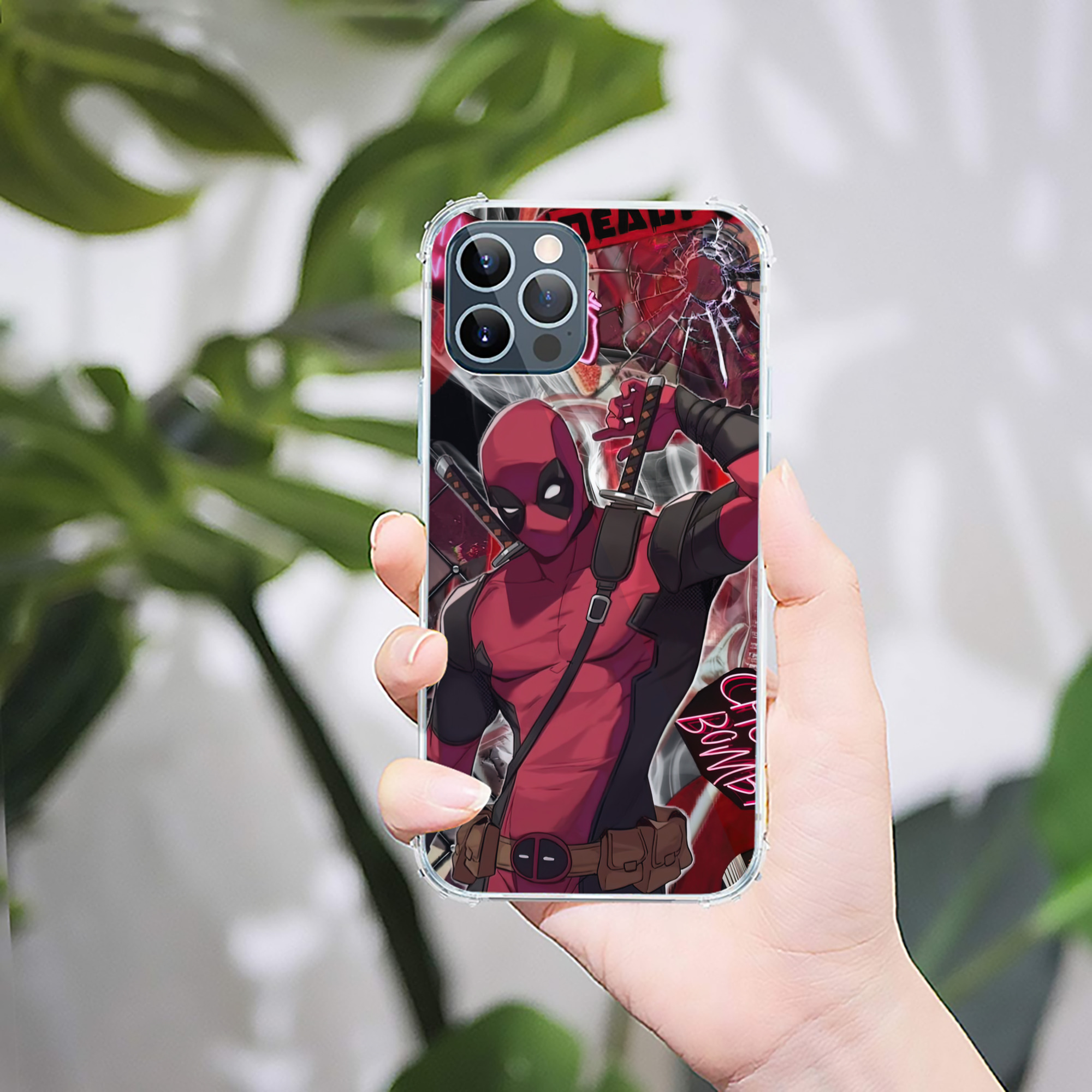 （画像用） Deadpool デッドプール 【iPhone 12シリーズ対応】透明スマホケース（クリアソフトケース）
